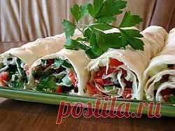 Овощные рулетики - кулинарный рецепт.