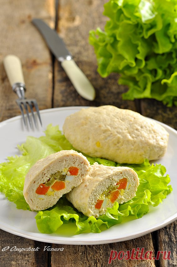 Куриные зразы с начинкой из моркови, яиц и брокколи. 37/100 - Вкусная пауза