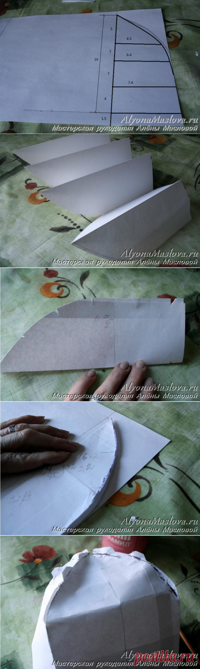 Выкройка женской классической меховой шапки | Мастерская Алёны Масловой