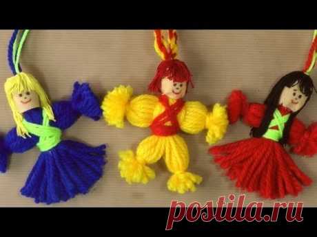 Muñeca de lana (fácil) - Manualidades para todos