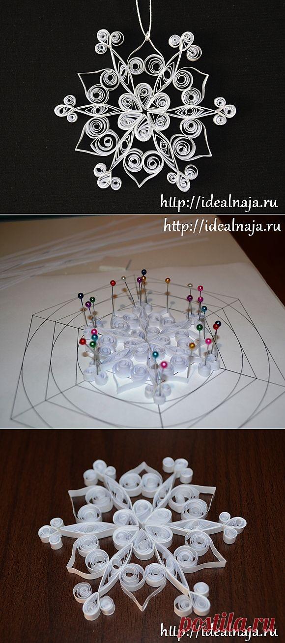 Квиллинг снежинки мастер класс | Женский сайт "Идеальная"