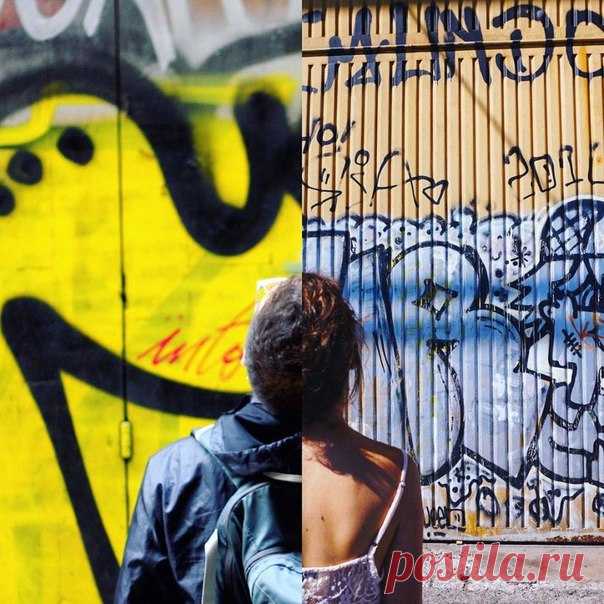 Пополам: пара превращает в «совместные снимки» кадры из путешествий, сделанные в разлуке