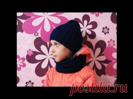 Как связать шапочку для девочки и мальчика, спицами. От 1 года до 5.
