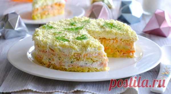 Салат "Мимоза" с горбушей