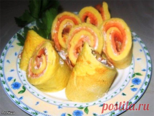 Рулет с лососиной