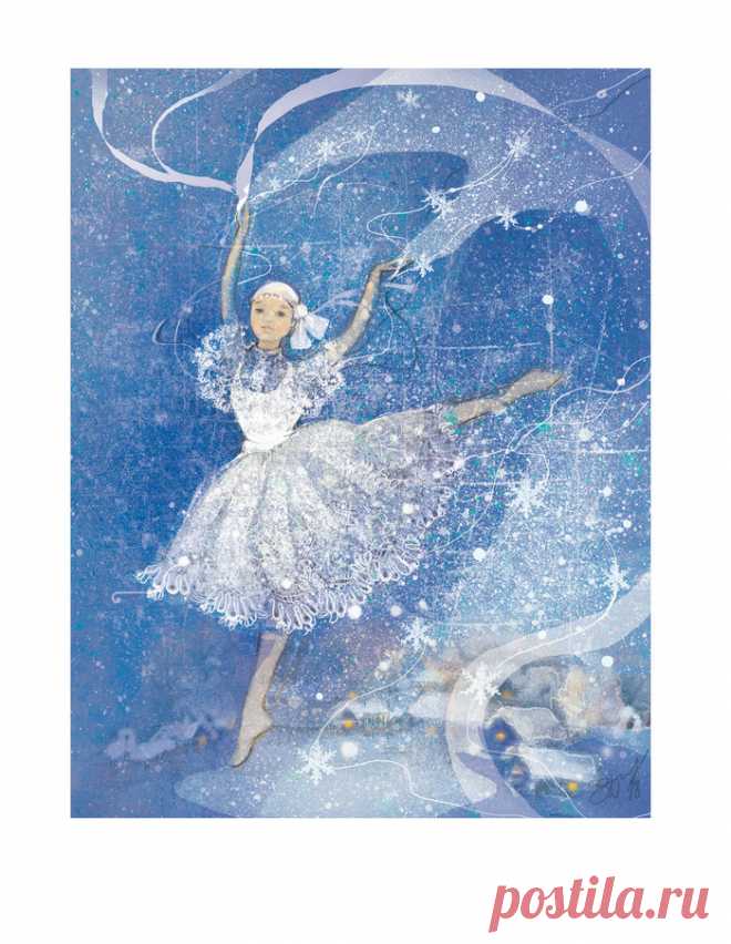 Иллюстрация Когда прилетают снежинки... Просмотреть иллюстрацию Когда прилетают снежинки.. из сообщества русскоязычных художников автора  Екатерина Бабок в стилях: 2D, нарисованная техниками: Растровая (цифровая) графика.