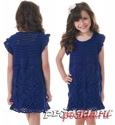 Платье и сарафан для девочек спицами или крючком