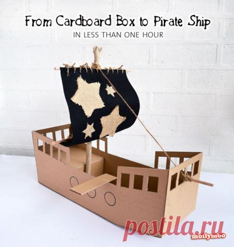 Пиратский корабль из картона « At5.ru