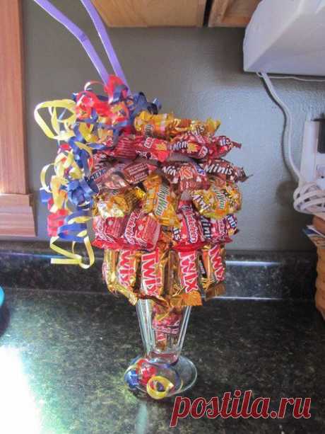 Конфетный коктейль / Необычные поделки