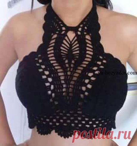 Топ бюстье крючком схемы. Схема вязания бюстье крючком
