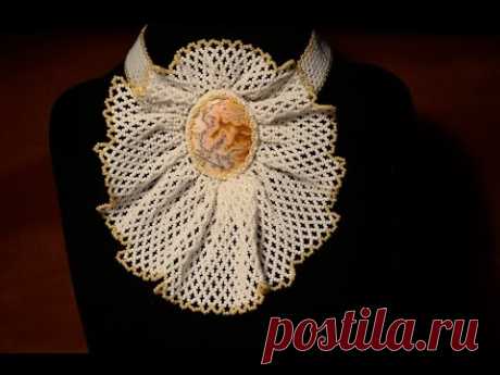 Жабо из бисера. Бисероплетение. Мастер класс / Frill Beaded. Beading. Master Class