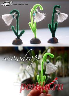 A Snowdrop from Thread Can't wait to see these for real way to much snow and ice this year!