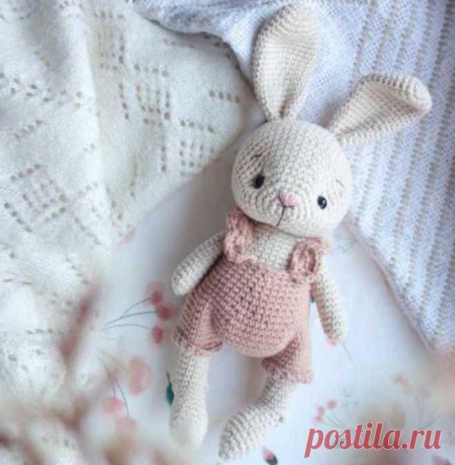 Хлопковый зайка крючком. Амигуруми схемы и описания. Автор: Marina-PenseBonheur | IRINELY.ART