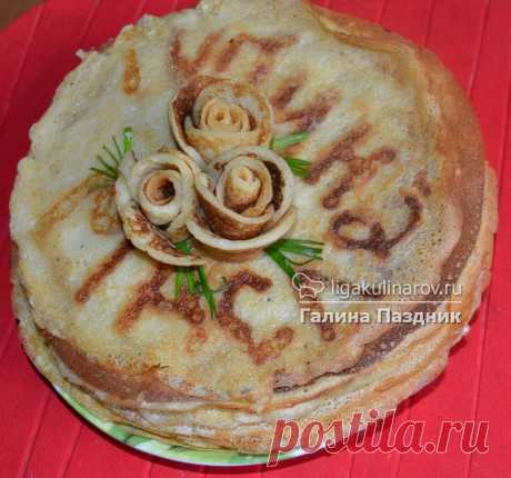 Блинчики сметанные, рецепт пошаговый от Лиги Кулинаров. Рецепт блинчиков на сметане с