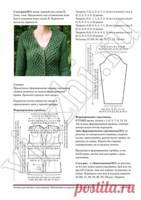 Вязание кардигана Cliona