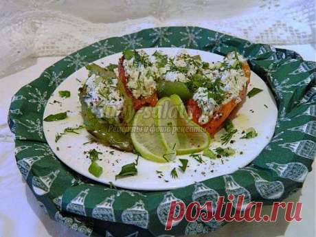 Печеный перец с рикоттой. Рецепт с пошаговыми фото