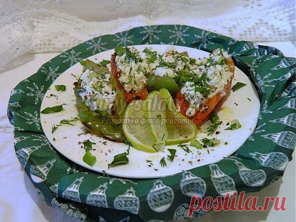 Печеный перец с рикоттой. Рецепт с пошаговыми фото