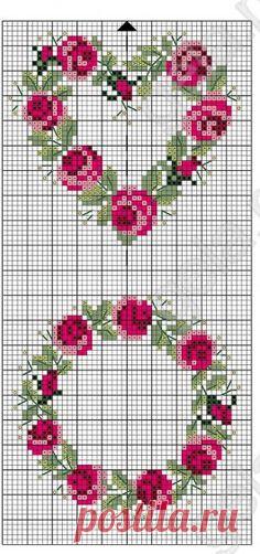 Схема роз для вышивки крестиком бисером