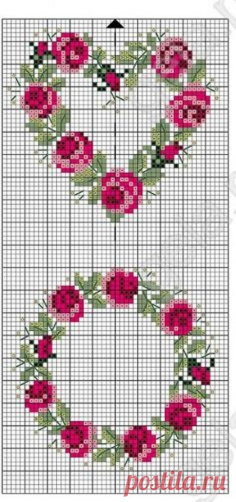 Схема роз для вышивки крестиком бисером