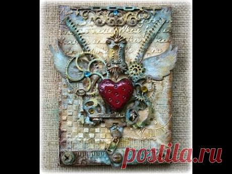 Steampunk Style Mixed Media Canvas