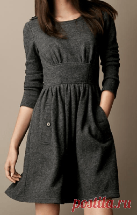 Vestido de inverno com recorte no busto &amp;#8211; DIY &amp;#8211; molde, corte e costura &amp;#8211; Marlene Mukai