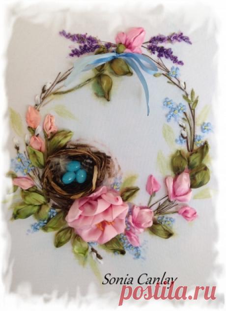 Весенний веночек в винтажном стиле с небольшим МК ( ну что делать, люблю я этот стиль) - Вальс цветов! Весна 2016!