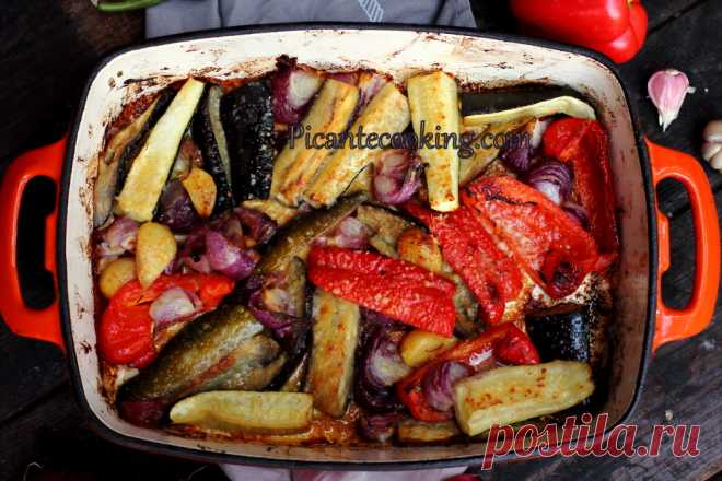 Літні овочі запечені з сиром | Picantecooking