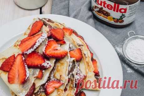 ЛЮБИМЫЙ ЗАВТРАК. Крепы с пастой Nutella и клубникой 



Ингредиенты:


молоко (комнатной температуры) 500 мл


мука 280 г


нутелла 90 г


масло сливочное 60 г


яйца (комнатной температуры) 3 шт.


соль 1 ч.л.


клубника по вкусу






Просеять муку и…