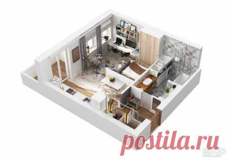 Дизайн интерьера - Проект &quot;Apartament Verbi 40m2&quot;