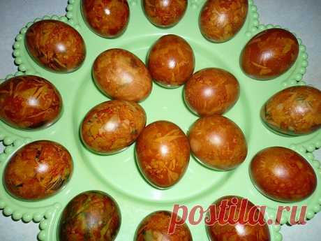 ПАСХАЛЬНЫЕ ЯЙЦА. МОЙ СПОСОБ ОКРАСКИ..