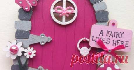Lovely Hand Painted Pink Fairy Door