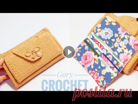كروشيه بورتفيه/ محفظه سهله وبسيطه .crochet wallet. кошелек крючком. cartera de ganchillo #اشترك_في_القناه جروب ناهد حمدي للخيوط...