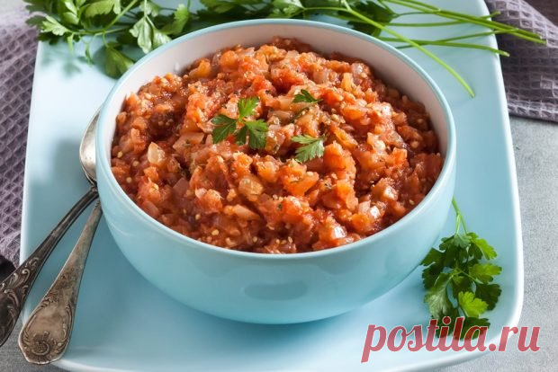 Икра из печеных баклажанов на зиму — Домашняя кулинария