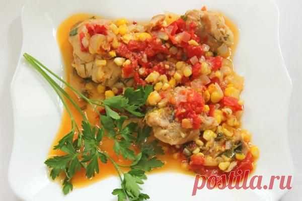 Курятина с кукурузой и овощами | CityWomanCafe.com