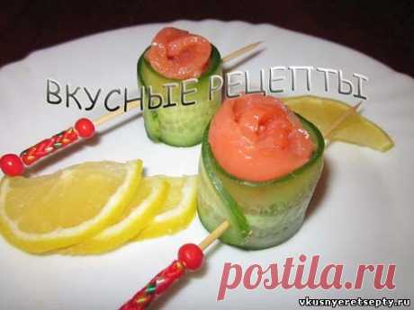Рулетики из огурцов - рецепт с фото | Вкусные рецепты