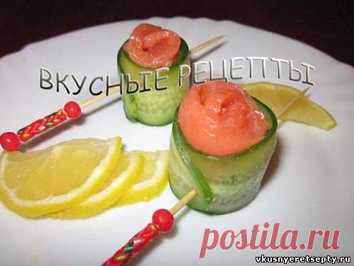 Рулетики из огурцов - рецепт с фото | Вкусные рецепты