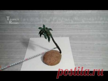 Искусственный бонсай. Пальма из бисера.