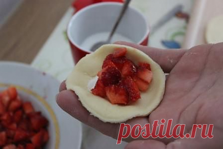 Вареники с клубникой 
