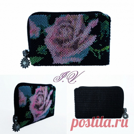 Чехол для телефона &quot;Pink Rose&quot; | biser.info - всё о бисере и бисерном творчестве