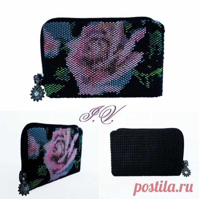 Чехол для телефона "Pink Rose" | biser.info - всё о бисере и бисерном творчестве