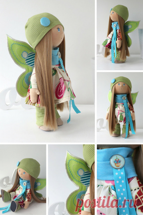 Butterfly doll Tilda doll Art doll handmade by AnnKirillartPlace