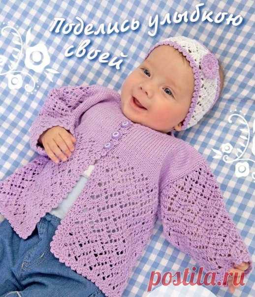 Жакет спицами малышу со схемами. Кофточки, жакеты для малышей спицами