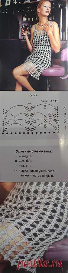 Красивое платье серебристого цвета, связанное крючком. Вяжите с нами | УЮТНЫЙ ДОМ