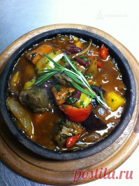 Бараньи потрошки с овощами и травами итостами