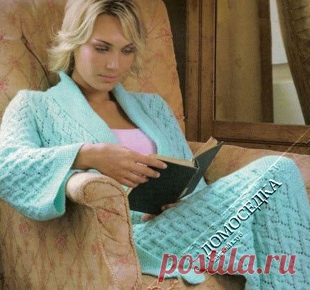 Вязаный халат | ДОМОСЕДКА