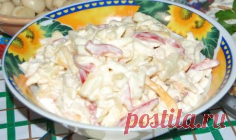 Подборка вкуснейших салатов с копченой курицей.