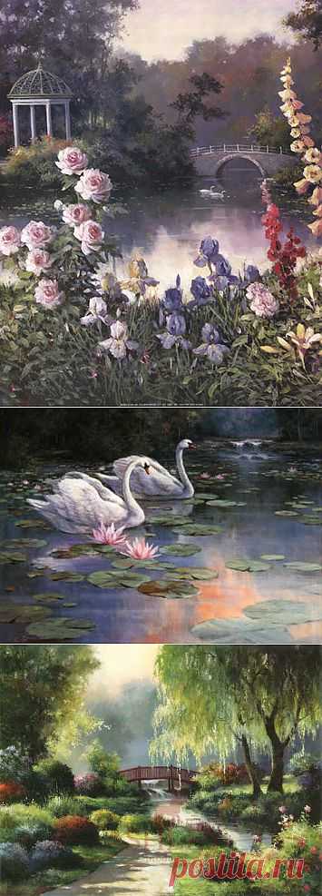 Нежные краски художника T.C.Chiu.
