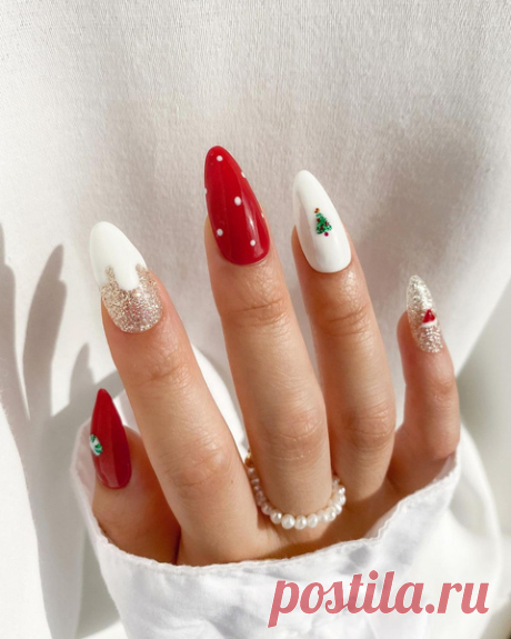 Яркий новогодний маникюр: 27 самых стильных дизайнов ногтей | theGirl