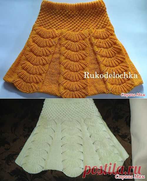 Юбка с бантовыми складками на кокетке: Дневник группы "Вязание для детей" - Страна Мам