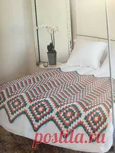 granny square and chevron #crochet blanket - in Modern Granny Square Crochet and More (Book):